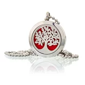 Aromaterapevtska ogrlica – Drevo življenja, 25 mm - Stainless steel - Rojstni dan