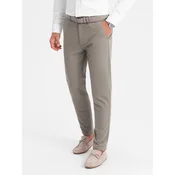 OMBRE Moške klasične hlače chino V1 OM-PACP-0188 temno bež MDN124470 L
