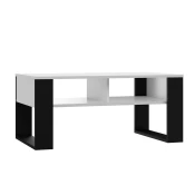 Topeshop Moderni 2P stolic za kavu BIJELO-CRNI