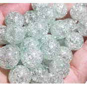Ispucale staklene perle kugla 8 mm providna