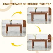 SONNENH Jedilna miza, MDF, oreh, 220 x 88.5 x 77 cm, za jedilnico