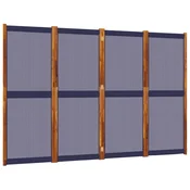Vidaxl Paravan 4-delni temno moder 280x180 cm