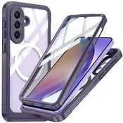 Overboard Ovitek za Samsung Galaxy A37 5G, odporen na udarce, s steklom, za MagSafe, vijoličen