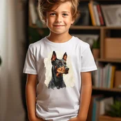 Camiseta Majica sa štampanim printom Cam 574, Decija, Bela