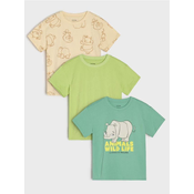 Sinsay - Pamucne majice 3 pack - mint zelena