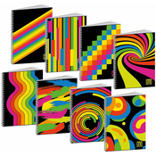 Bilježnica sa spiralom Blasetti One Color - Black&Fluo, A4, 60 str., široki redovi, asortiman