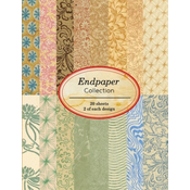 Endpaper Collection: 20 sheets of vintage endpapers for bookbinding and other paper crafting projects