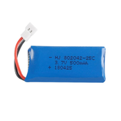 3,7V 500mAh akumulatorska LiPo baterija za RC drone | Združljivo s HUBSAN X4 H107L, V252, JXD 385 | svetlo modra/modra
