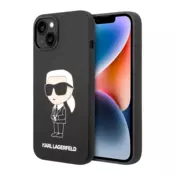 Maska Karl Lagerfeld Hc Silicone NFT Ikonik za iPhone 15 crna
