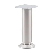 Pohištvena noga o 30 mm, dolžina 190 mm, +10 mm, podnožje, aluminij, videz inoxa