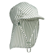 liewood® klobuček z uv zaščito lusio seersucker stripe peppermint/creme de la creme