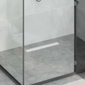 vidaXL Tuš odtok 2-v-1 z 360° sifonom srebrna 50 cm