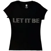 The Beatles Let It Be Crystals (Embellished) Black L Ženske Majica