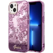 Guess Guess Porcelain Collection - etui za iPhone 14 Plus (fuksija)