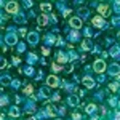 Kašaste perle (seed beads) 4 mm providna AB 4 mm tirkiz