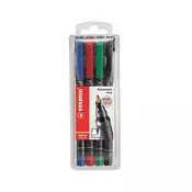 Stabilo OHPen 842 F set trajnih markera 4 u 1, miješane boje 842/4