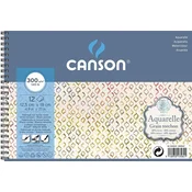 Rayher. Blok akvarelni spirala Aquarelle Canson 12,5x18 cm 300 g, 12 listni; Hot Pressed