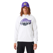 NBA LA LAKERS DRIP LOGO PULLOVER HOODIE WHITE