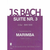 BACH J.S. note: SUITE NR.3 BWV 1009 MARIMBA