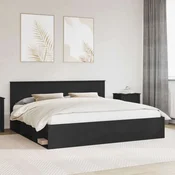 vidaXL vidaXL Konstrukcija postelje Črna 200 x 200 cm Masivno borovo les, (5000103205)