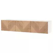 BESTA TV stalaža s vratima, bela/Hedeviken hrastov furnir, 180x42x38 cm