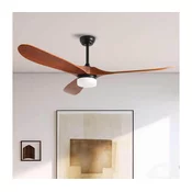 ZEVENTI - LED Stropni ventilator GINOSA LED/18W/230V Wi-Fi Tuya črna/hrast + Daljinski upravljalnik