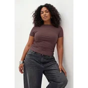 Trendyol Curve Ženska bluza Tbbss26Af00060, Braon
