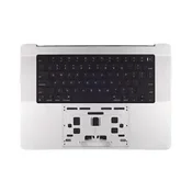 Gornji okvir tipkovnice za MacBook Pro 14, A3112 (2024), s US tipkovnicom i baterijom, Silver, 661-42513, Genuine Apple