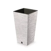 Prosperplast Saksija Furu square eco wood h300w, Bela