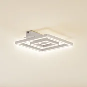 Lindby LED stropna svetilka Madamo, bela, 30 cm, 3000K - Dnevna soba/jedilnica - Sodobni - Aluminij