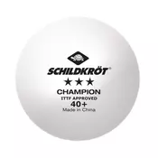 Schildkroet CHAMPION*** 40+ 3/1, loptica za stolni tenis, bijela 608540