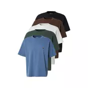 Abercrombie & Fitch Majica  modra / rjava / smaragd / črna / bela