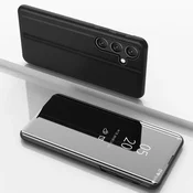 Etui ovitek s prednjim steklom za Samsung A57, Črn