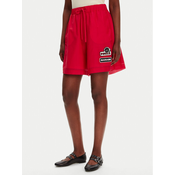 PINKO Kratke hlače iz tkanine Lewis 105243 A2M7 Rdeča Regular Fit