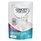 Concept for Life Sensitive Cats jagnjetina v želeju brez žitaric - 12 x 85 g