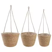 Košare za biljke od morske trave 3 pcs Prirodna O26 x 19 cm