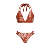 Cupshe Bikini Triangle oranžno rdeča