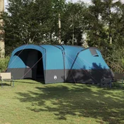 vidaXL vidaXL Družinski šotor s streho Modra in siva 760 x 645 x 230 cm, (5000091080)