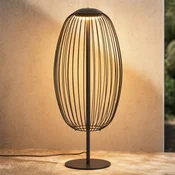 Lucande LED-zunanja stoječa svetilka Richi, črna, višina 90 cm, IP44 - Sodobni - črna, bela - Kovina