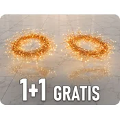 ACA Lighting LED okrasna verižica 2,5m, 50LED, 3xAA, WW, brez funkcij, baker, 1+1 gratis! [X01501217]