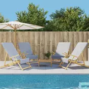 Vidaxl vidaXL Brisače za na plažo, 4 kosi, sive, 60 x 135 cm, blago, 400 g/m2