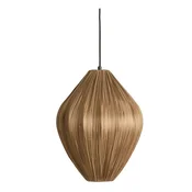 Rjava viseča svetilka s tekstilnim senčilom o 12 cm Verita – Light & Living