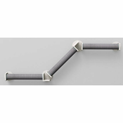 Plezalni set za steno 2, 3 stebri, 195 x 78 cm, bela/siva