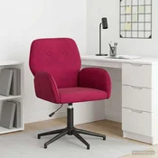 vidaXL vidaXL vrtljiva pisarniška stol Vinorodna rdeča 54 x 55 x 90 cm Žamet, (5000302308)