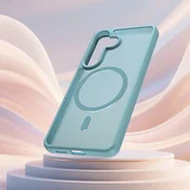Hibridni ovitek HaloFrost II MagSafe za Samsung Galaxy S26 - mint green