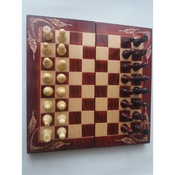 Rucno izradeni drveni set za šah kutija za šahovsku plocu drvena šahovski komad backgammon dame poklon igracka za društvene igre