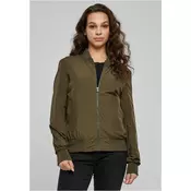 Womens Light Bomber Jacket - Dark Olive