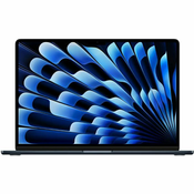 Notebook Apple MacBook Air 15.3 Retina, M2 Octa-Core, 8GB RAM, 256GB SSD, Apple 10-Core Graphics, CRO KB, Midnight mqkw3cr/a