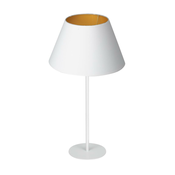 Stona lampa ARDEN 1xE27/60W/230V, precnik 30 cm, bela/zlatna