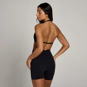 Ženski športni modrček Tempo Halterneck Open Back MP – črna - XS